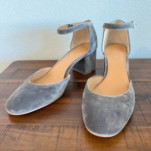 J.Crew velvet Mary Jane pumps